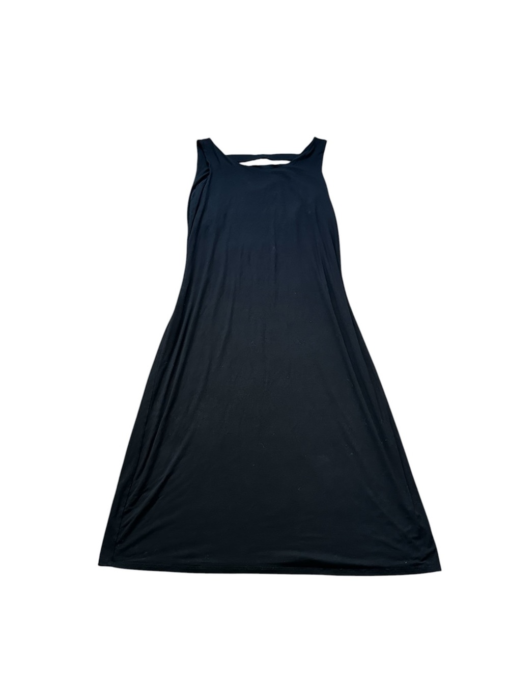 Eileen Fisher Womens Large Jersey Stretch Shift Midi Dress Minimalist Casual